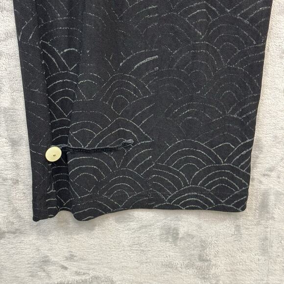 JG's Mad Lab Pants Womens Medium Black Painted Geometric Langenlook Artsy Button - Picture 8 of 13